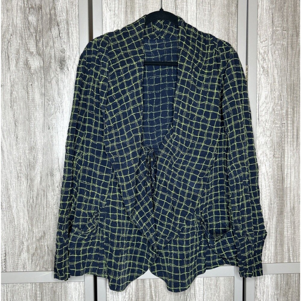 Babette Jacket Top Lagenlook Bohemian Lightweight Check